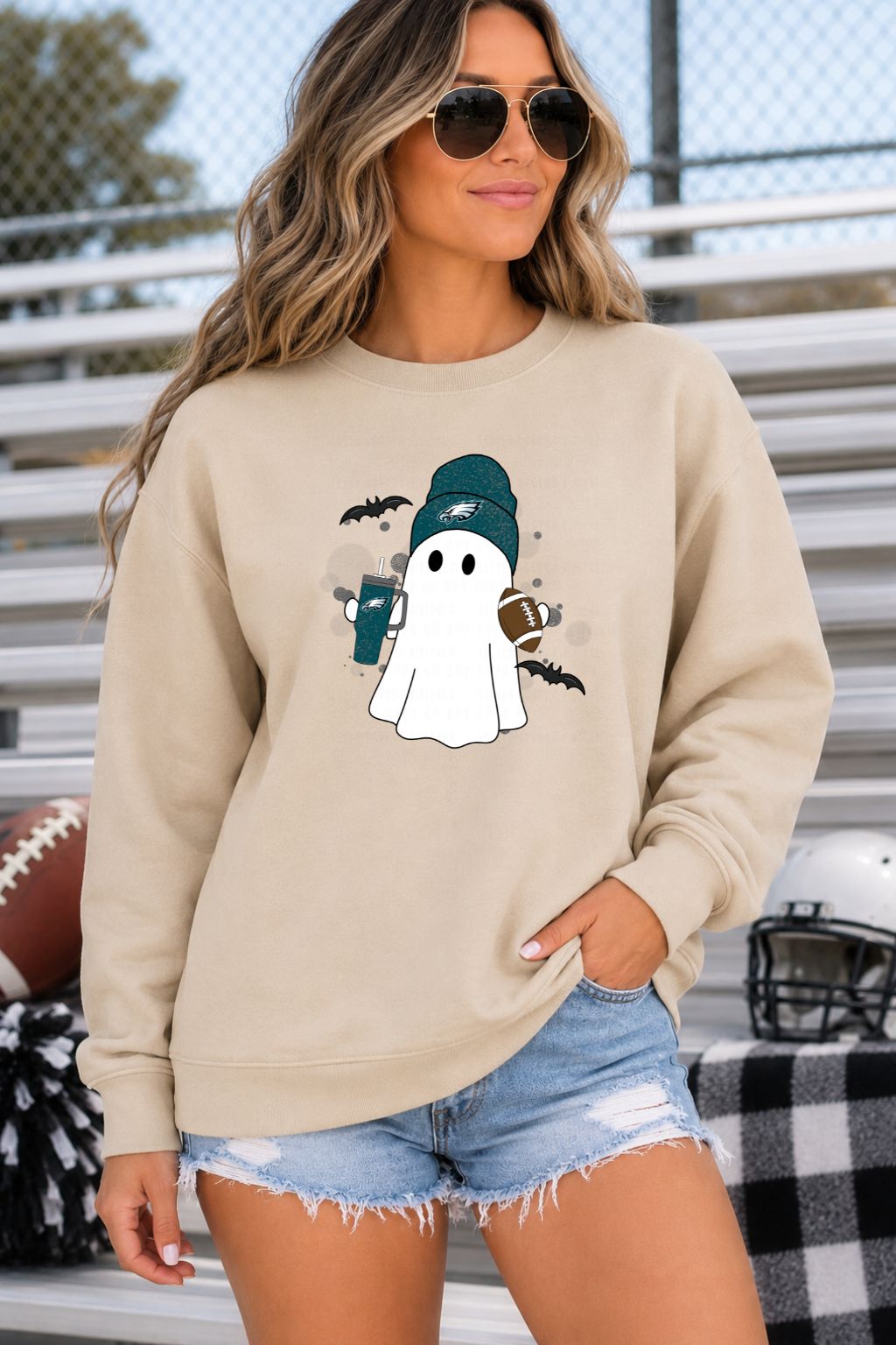 Football Ghost Eagle Sweatshirt