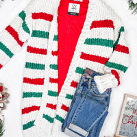 IN STOCK Christmas Stripe Cardigan