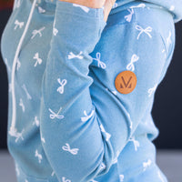 IN STOCK Ashley Hoodie - Teal Ribbons
