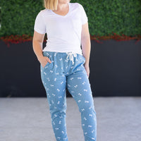 IN STOCK Classic Joggers - Teal Ribbons