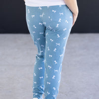 IN STOCK Classic Joggers - Teal Ribbons