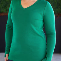 IN STOCK Leah Long Sleeve Top - Green