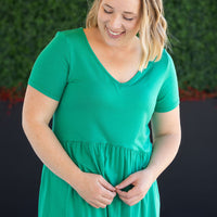 IN STOCK Sarah Ruffle Short Sleeve - Green