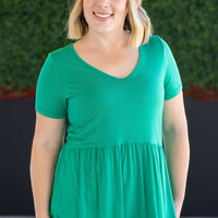 IN STOCK Sarah Ruffle Short Sleeve - Green
