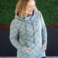 IN STOCK Ashley Hoodie - Olive Checkers