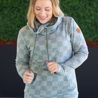 IN STOCK Ashley Hoodie - Olive Checkers
