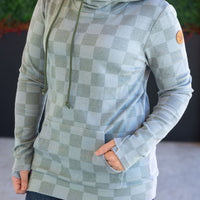 IN STOCK Ashley Hoodie - Olive Checkers