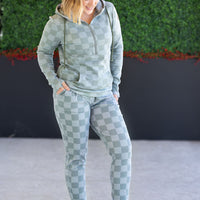 IN STOCK Classic Joggers - Olive Checkers