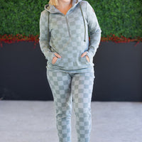 IN STOCK Classic Joggers - Olive Checkers