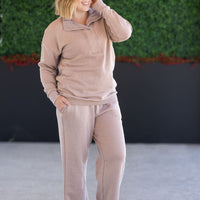 IN STOCK Jesse Vintage Wash Snap Pullover - Tan