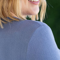 IN STOCK Georgia Long Sleeve Top - Dusty Blue