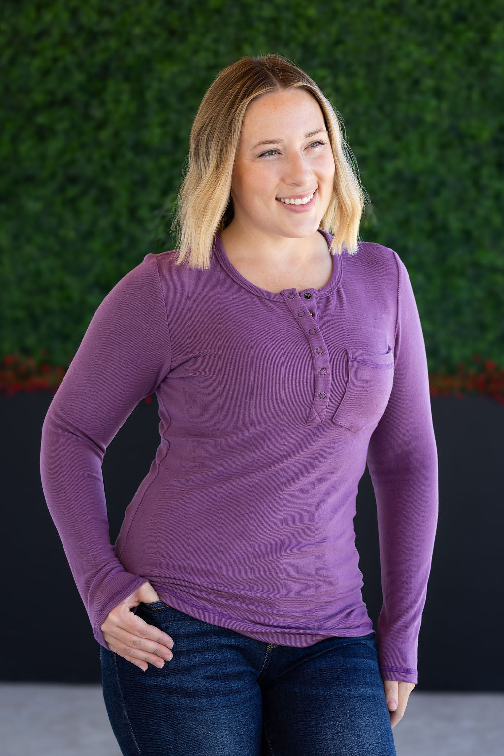 IN STOCK Georgia Long Sleeve Top - Purple