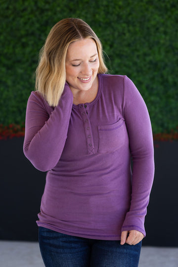 IN STOCK Georgia Long Sleeve Top - Purple