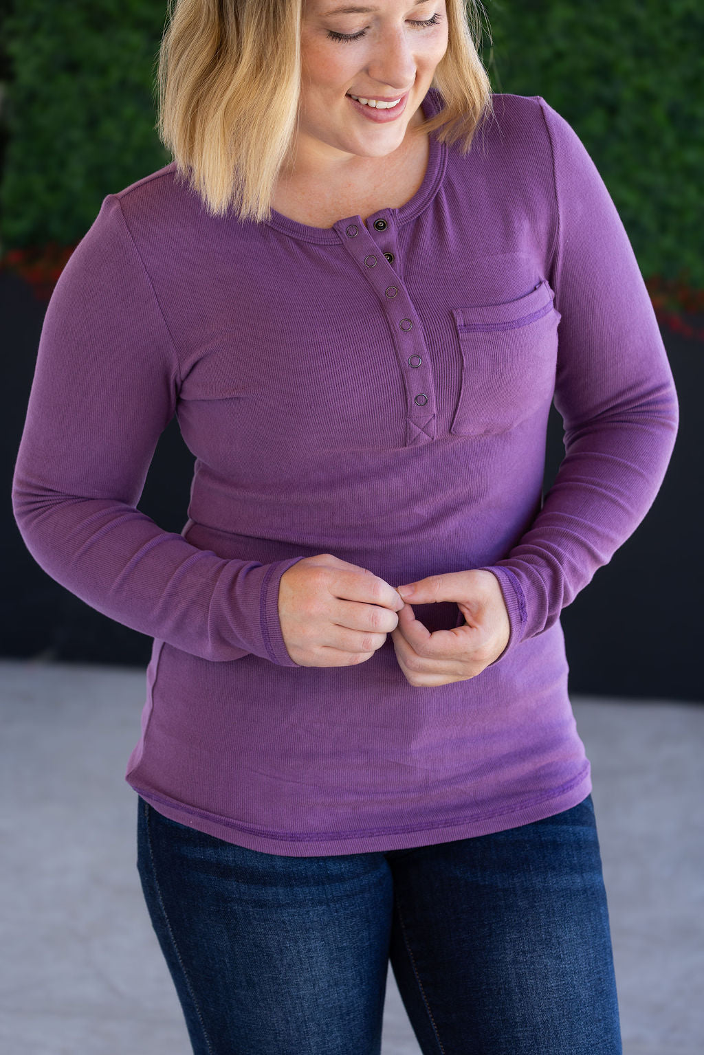IN STOCK Georgia Long Sleeve Top - Purple