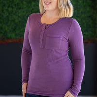 IN STOCK Georgia Long Sleeve Top - Purple