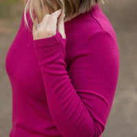 IN STOCK Leah Long Sleeve Top - Magenta | Women's Casual Top FINAL SALE