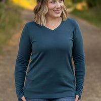 IN STOCK Leah Long Sleeve Top - Teal | Women's Casual Top FINAL SALE