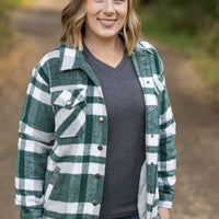 IN STOCK Norah Plaid Shacket - Classic Green and Grey Mix FINAL SALE