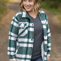 IN STOCK Norah Plaid Shacket - Classic Green and Grey Mix FINAL SALE