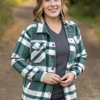 IN STOCK Norah Plaid Shacket - Classic Green and Grey Mix FINAL SALE