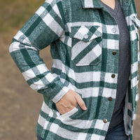 IN STOCK Norah Plaid Shacket - Classic Green and Grey Mix FINAL SALE