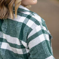 IN STOCK Norah Plaid Shacket - Classic Green and Grey Mix FINAL SALE