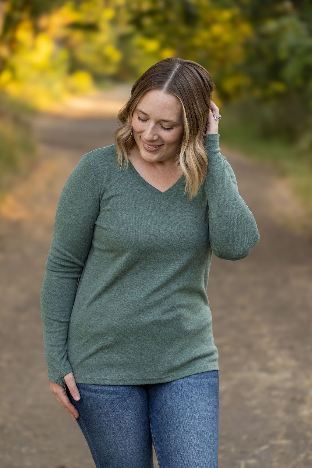 IN STOCK Leah Long Sleeve Top - Light Green | Women&