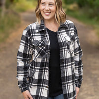 IN STOCK Norah Plaid Shacket - Ivory and Black