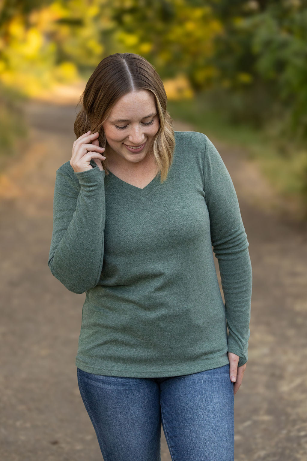 IN STOCK Leah Long Sleeve Top - Light Green | Women&