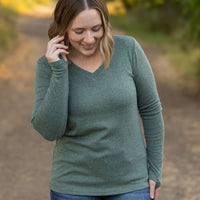 IN STOCK Leah Long Sleeve Top - Light Green | Women's Casual Top