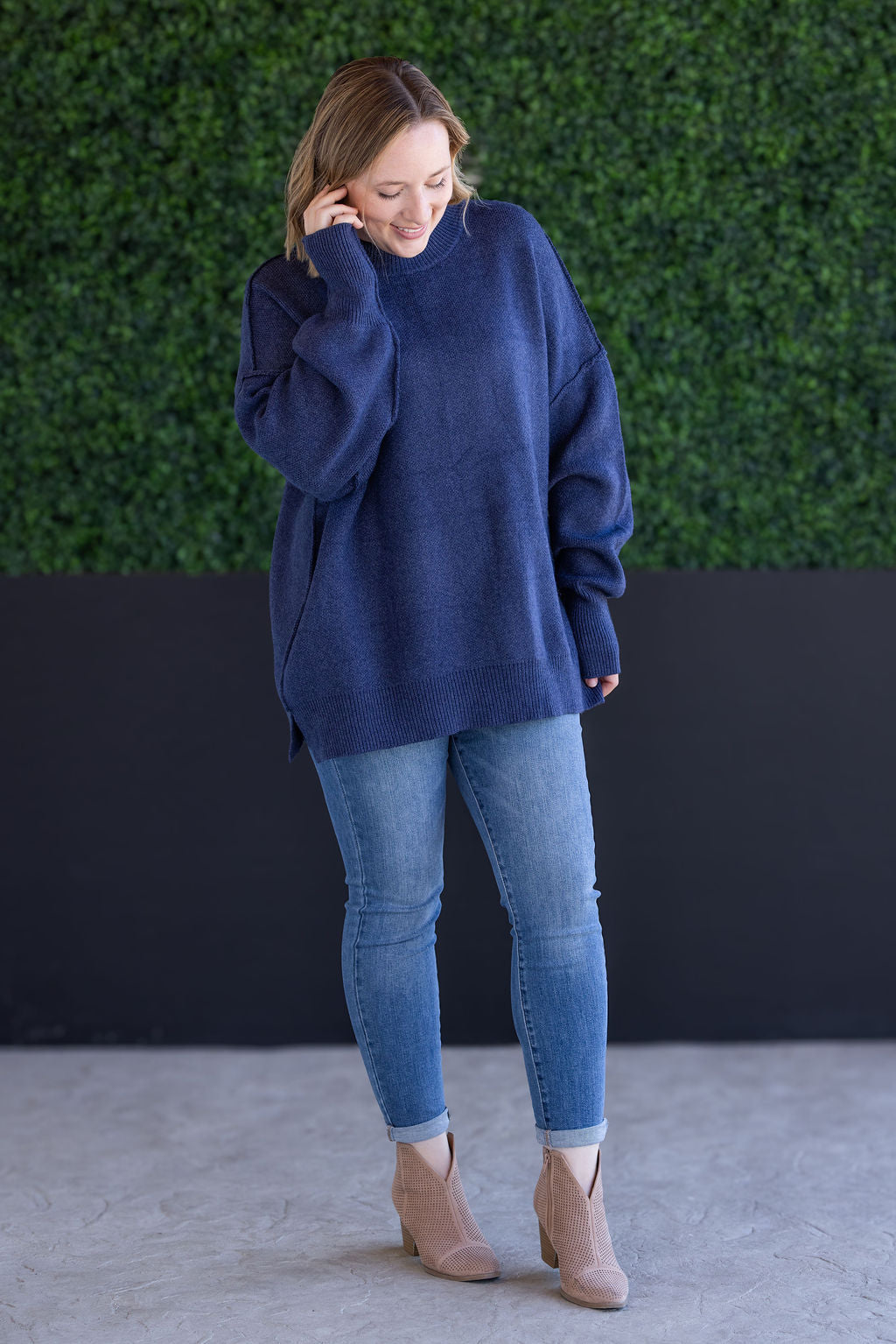 IN STOCK Aurora Cozy Sweater - Navy