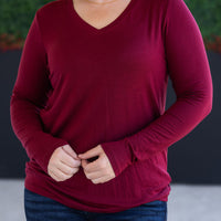 IN STOCK Larissa Long Sleeve - Burgundy