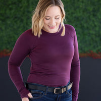 IN STOCK Blair Long Sleeve Top - Plum