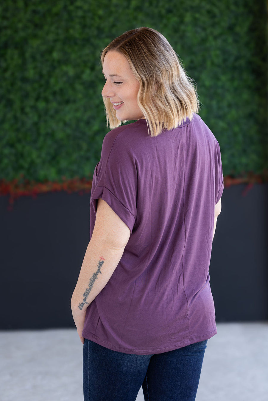 IN STOCK Sierra Pocket Top - Plum FINAL SALE