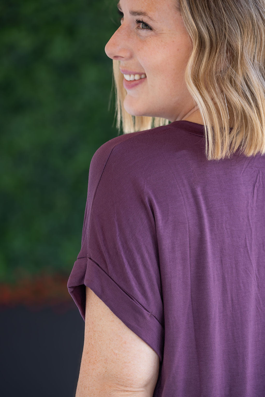 IN STOCK Sierra Pocket Top - Plum FINAL SALE