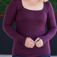 IN STOCK Alyssa Long Sleeve Top - Plum