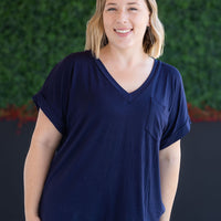 IN STOCK Sierra Pocket Top - Navy