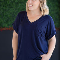 IN STOCK Sierra Pocket Top - Navy
