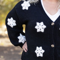 IN STOCK Snowflake Cardigan - Black