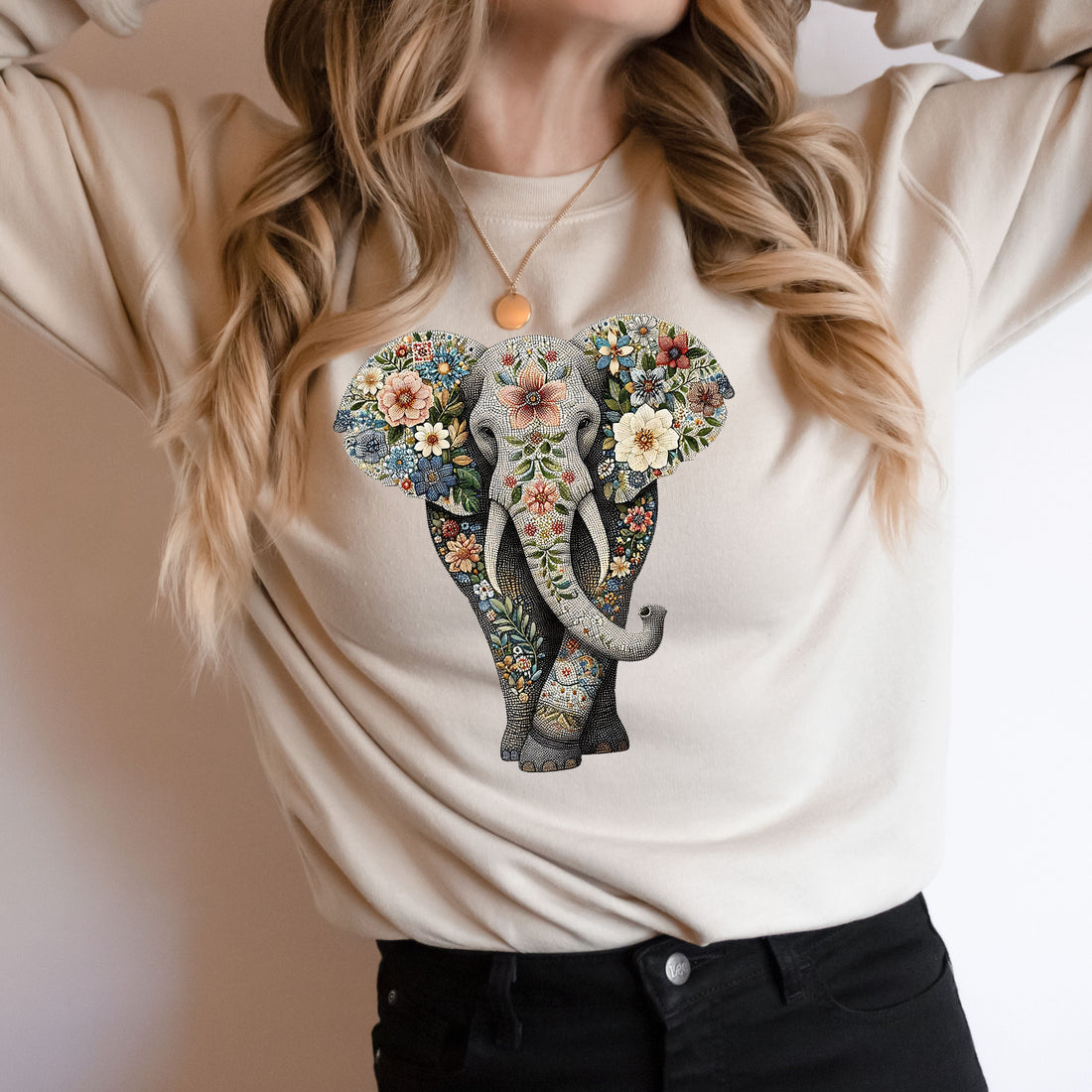 Mosaic Elephant Sweatshirt