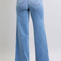 Judy Blue Full Size Wide Leg Jeans with Pockets