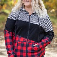 IN STOCK Colorblock Fullzip - Plaid and Stripes