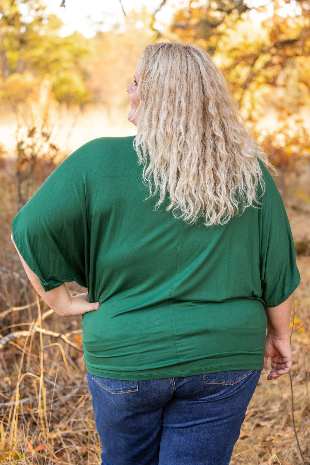 IN STOCK Darcy Dolman Top - Forest Green | Women&