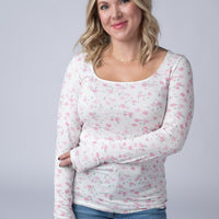 IN STOCK Alyssa Long Sleeve Top - Pretty in Pink Floral