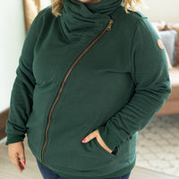 IN STOCK Quinn ZipUp Cowl - Evergreen | Women's Hoodie