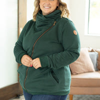 IN STOCK Quinn ZipUp Cowl - Evergreen | Women's Hoodie