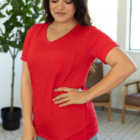 IN STOCK Sophie Pocket Tee - Red | Women's Short Sleeve