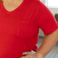 IN STOCK Sophie Pocket Tee - Red | Women's Short Sleeve