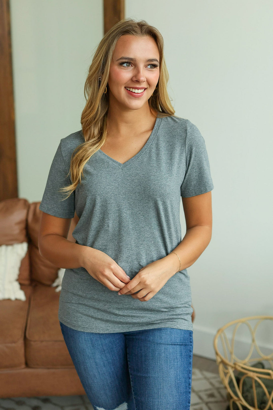 IN STOCK Olivia Tee - Charcoal | Women&