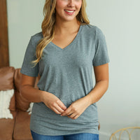 IN STOCK Olivia Tee - Charcoal | Women's Short Sleeve